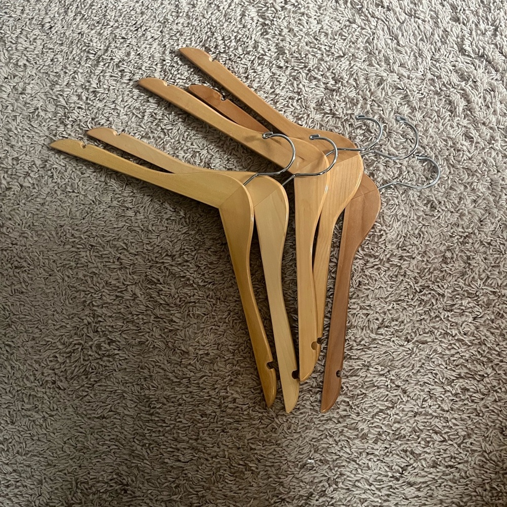 Elegant Wooden Hangers Set